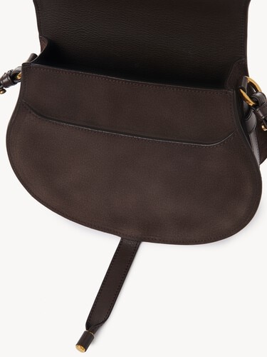 Marcie saddle bag in suede leather - 6
