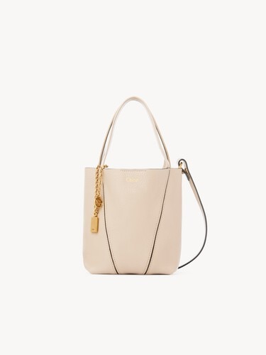 Small Chlo&eacute; Spin tote bag in grained leather - 1