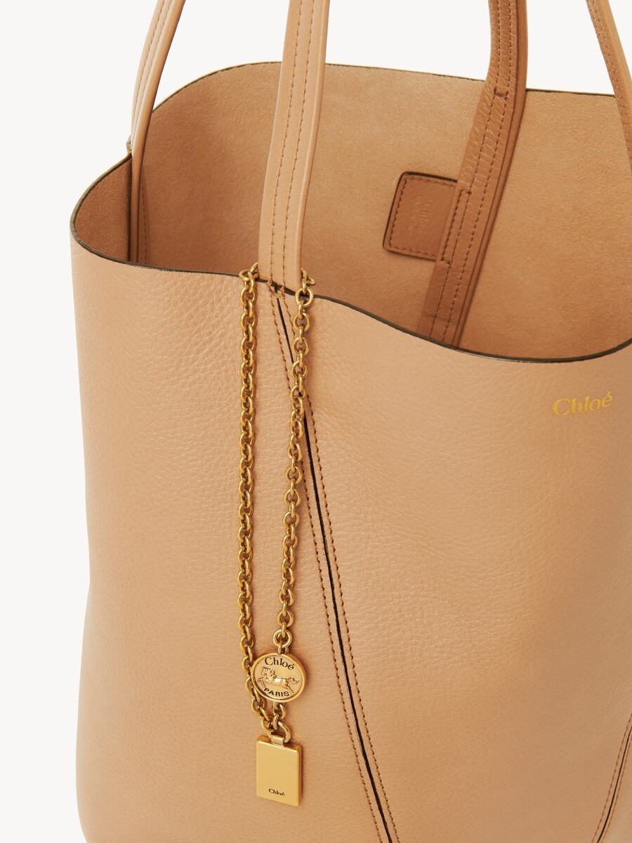 Chlo&eacute; Spin tote bag in grained leather - 7