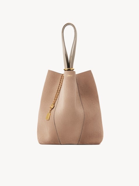 Chlo&eacute; Spin tote bag in suede leather