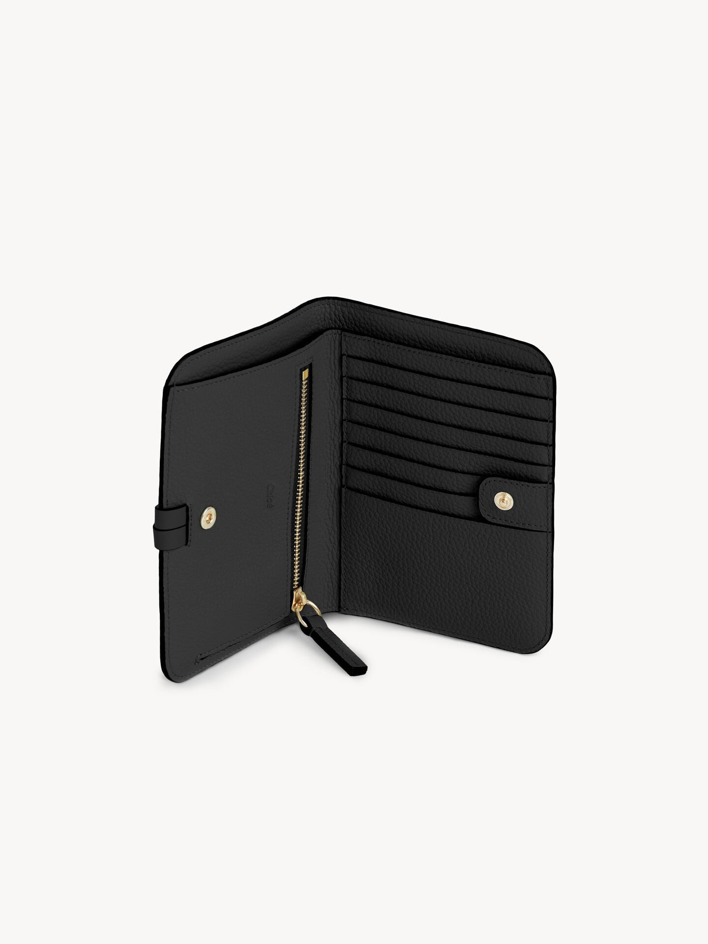 Portefeuille &agrave; deux volets Alphabet en cuir grain&eacute; - 4.0