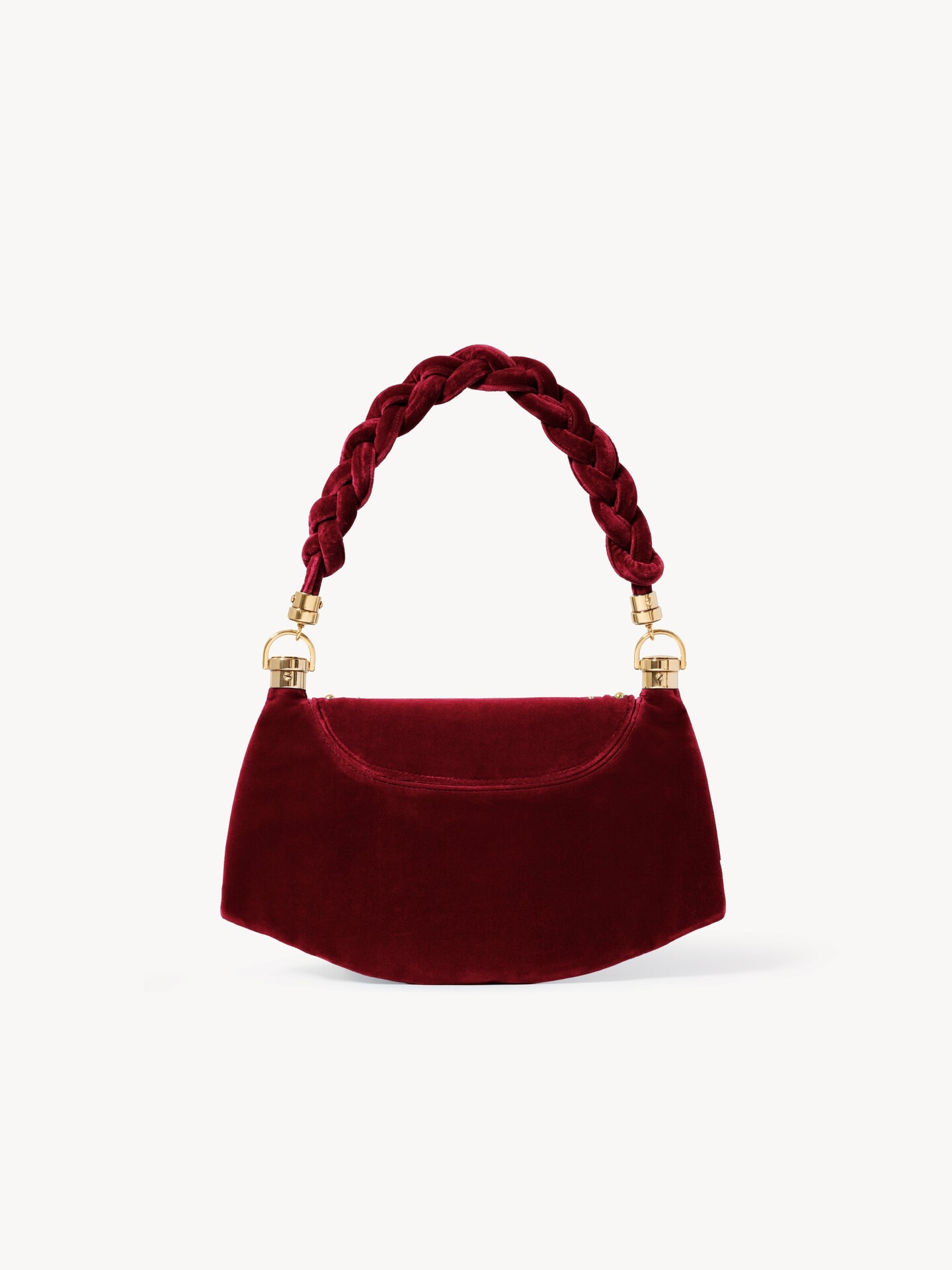 Small Marcie Foulard hobo bag in velvet with studs - 4.0