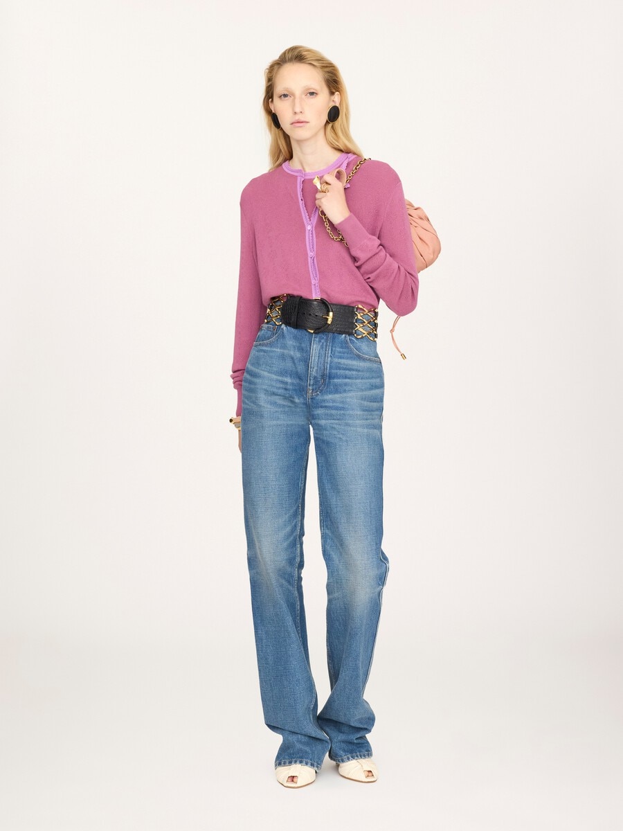Fitted cardigan in a wool knit - 3