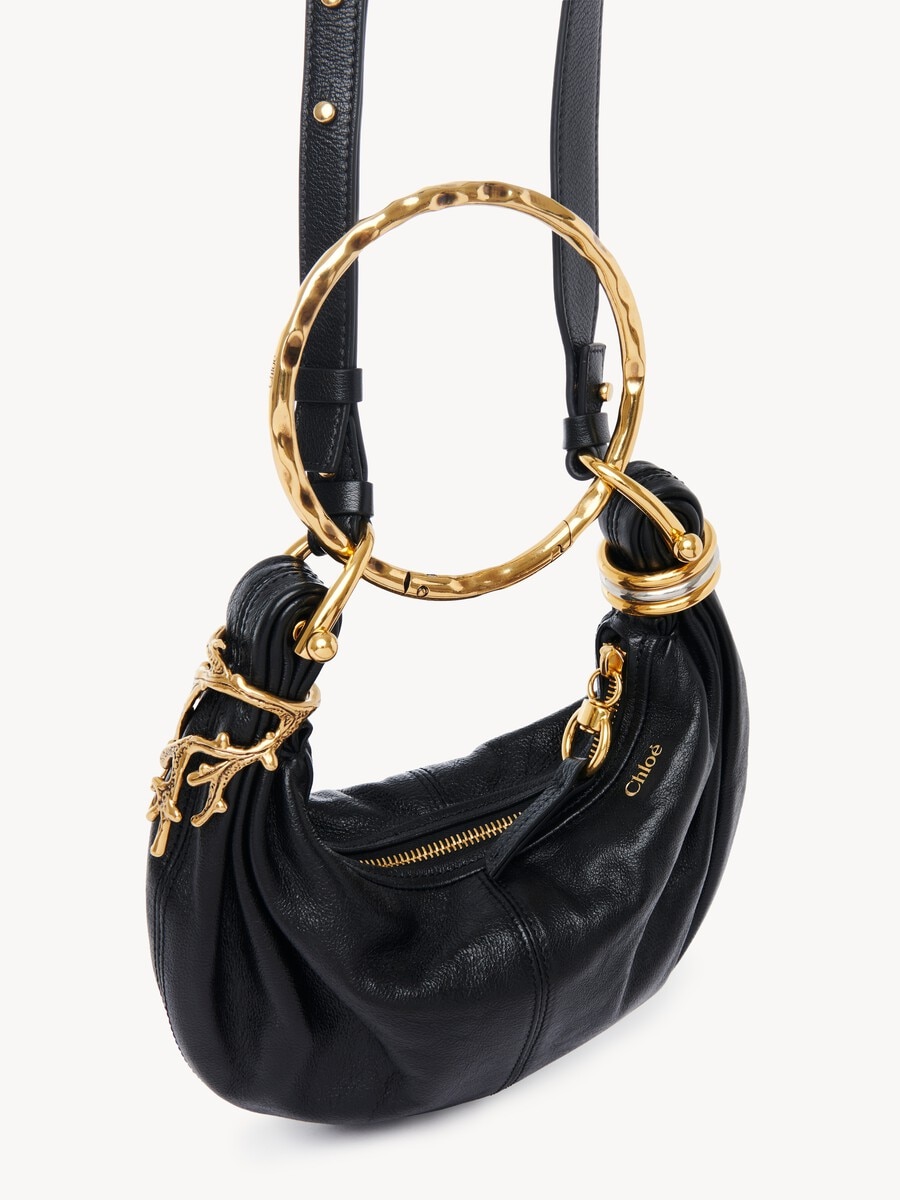 Mini Bracelet Hobo bag in grained leather - 4