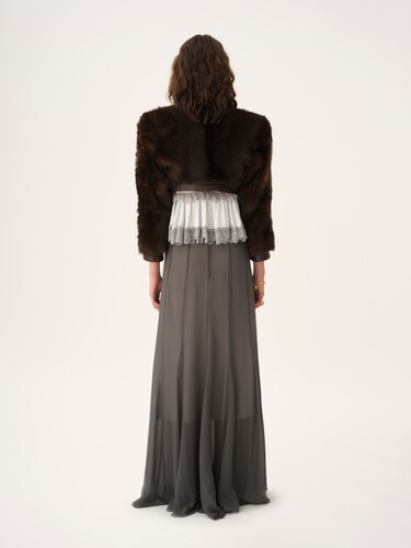 Cropped Spencer jacket in leather - 5