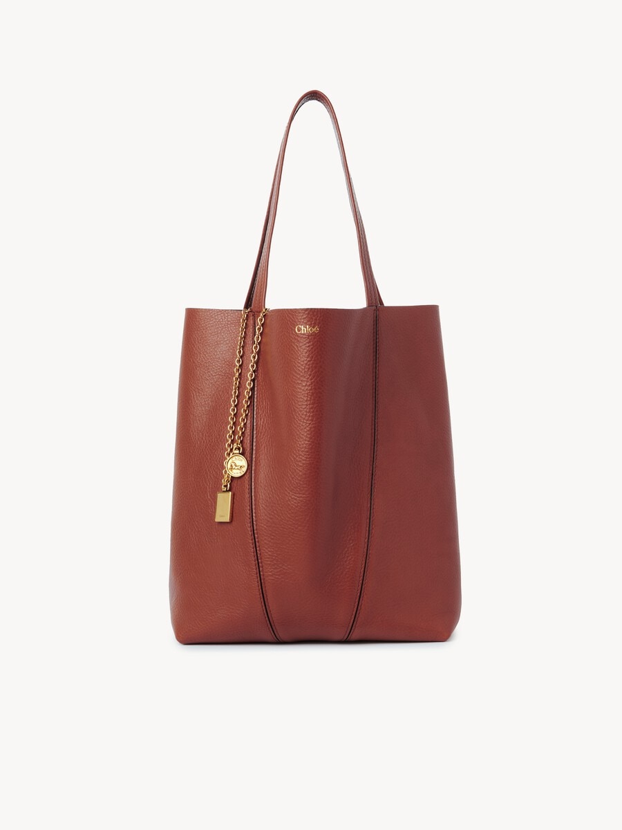 Chlo&eacute; Spin tote bag in grained leather - 1