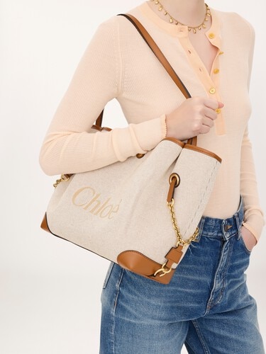 Chlo&eacute; Clover double carry bag in canvas - 3