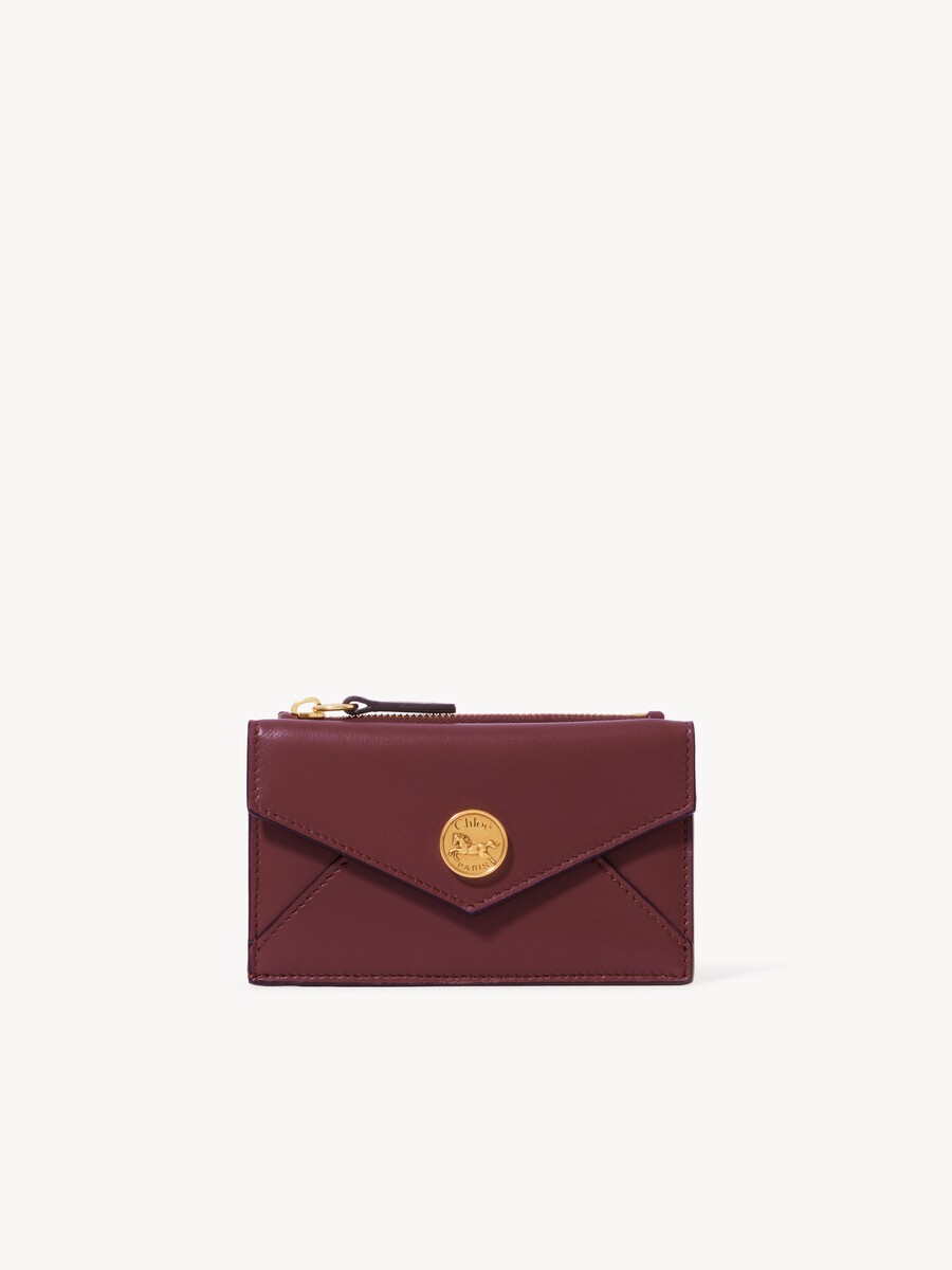 Small Envelope purse with card slots in soft & suede leather - 2
