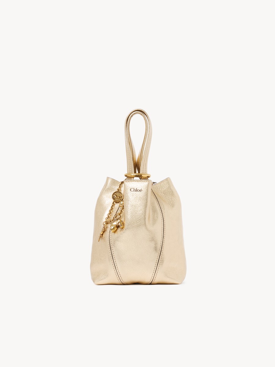 Small Chlo&eacute; Spin tote bag in metallized leather with horse charms - 2