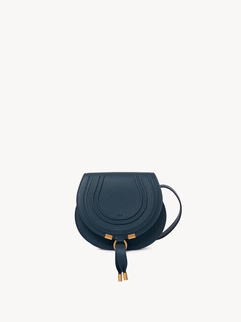 Small Marcie saddle bag in grained leather