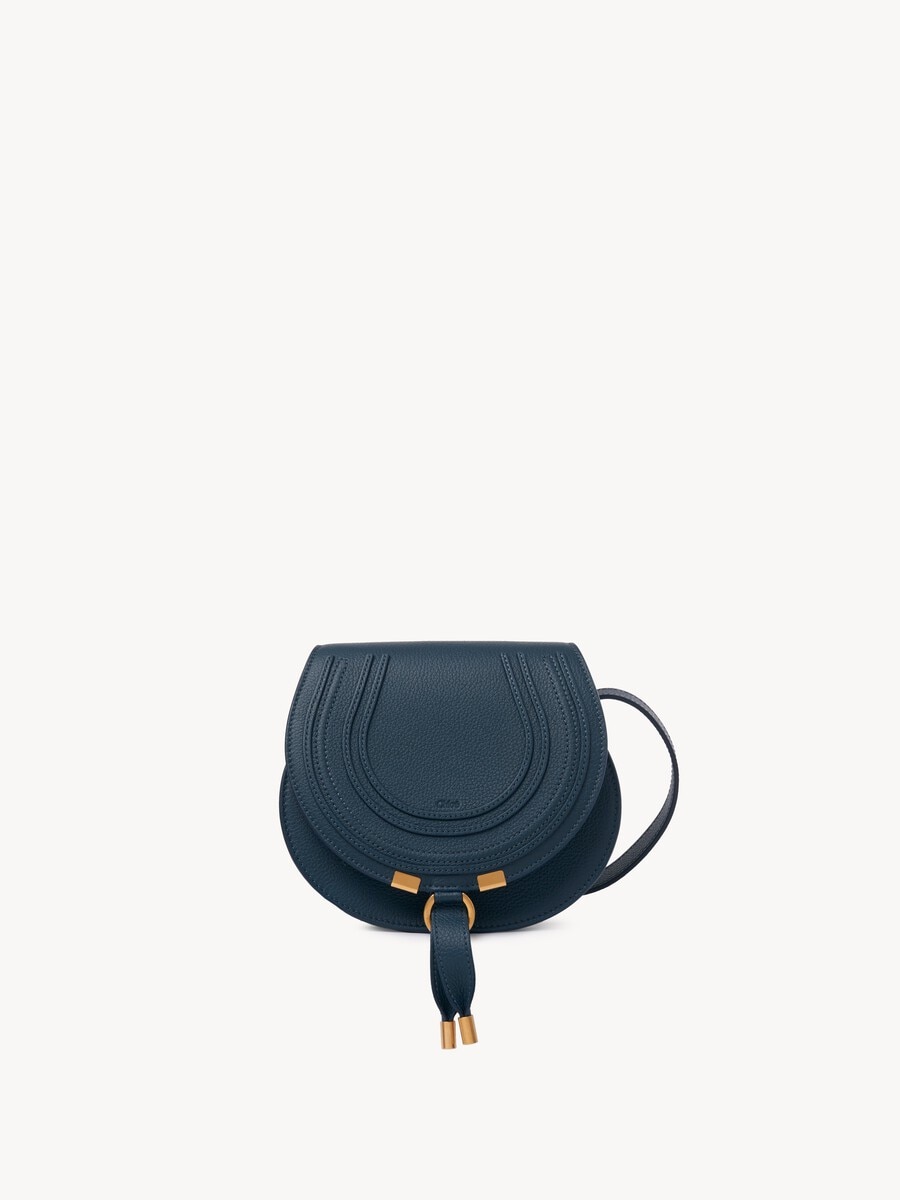 Small Marcie saddle bag in grained leather - 1