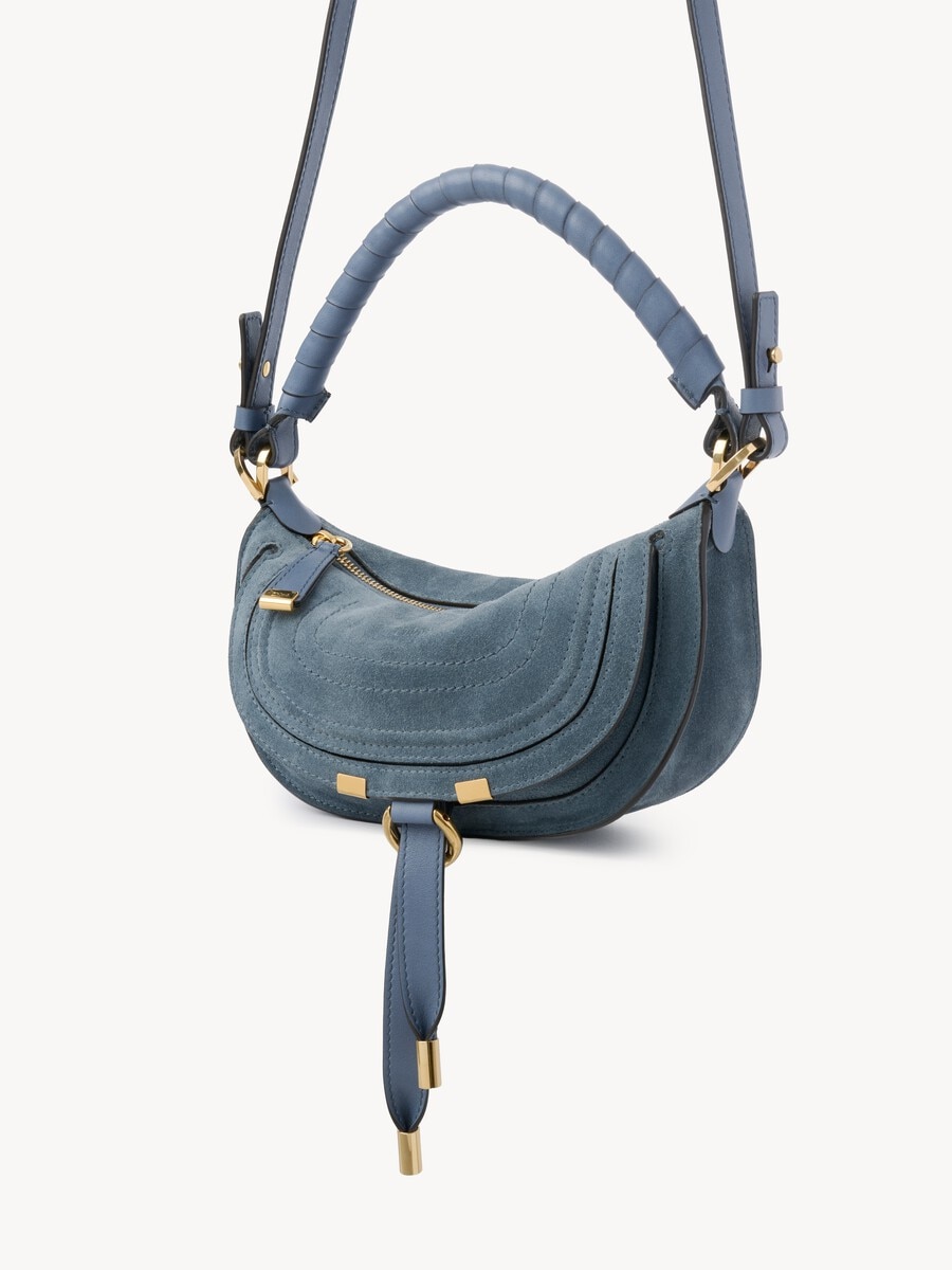 Mini Marcie shoulder bag in suede leather - 4
