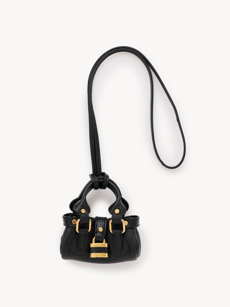 Chlo&eacute; Symbols Mini Paddington bag charm in grained leather - 1