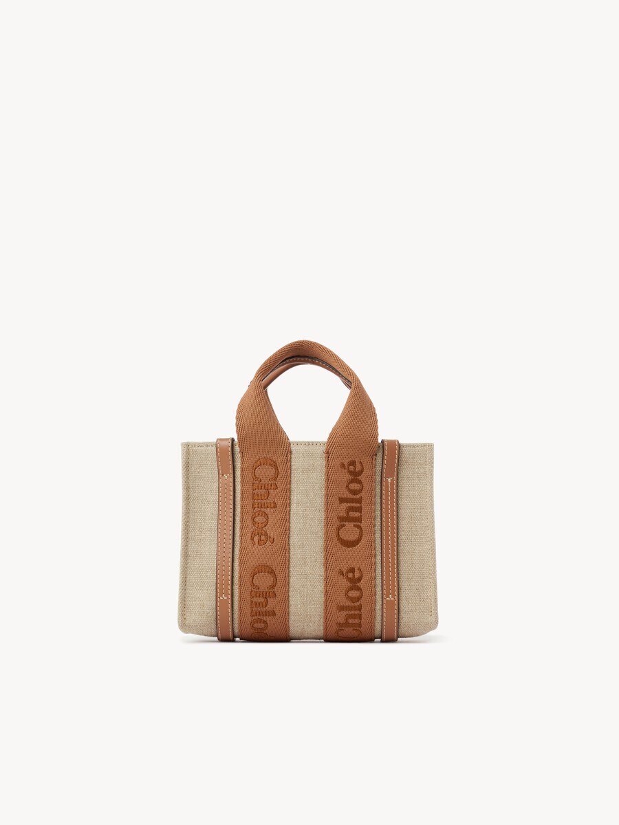 Minibolso tote Woody de lino - 5