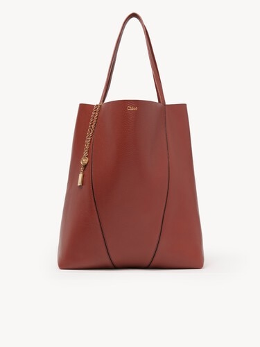 Large Chlo&eacute; Spin tote bag in grained leather - 1