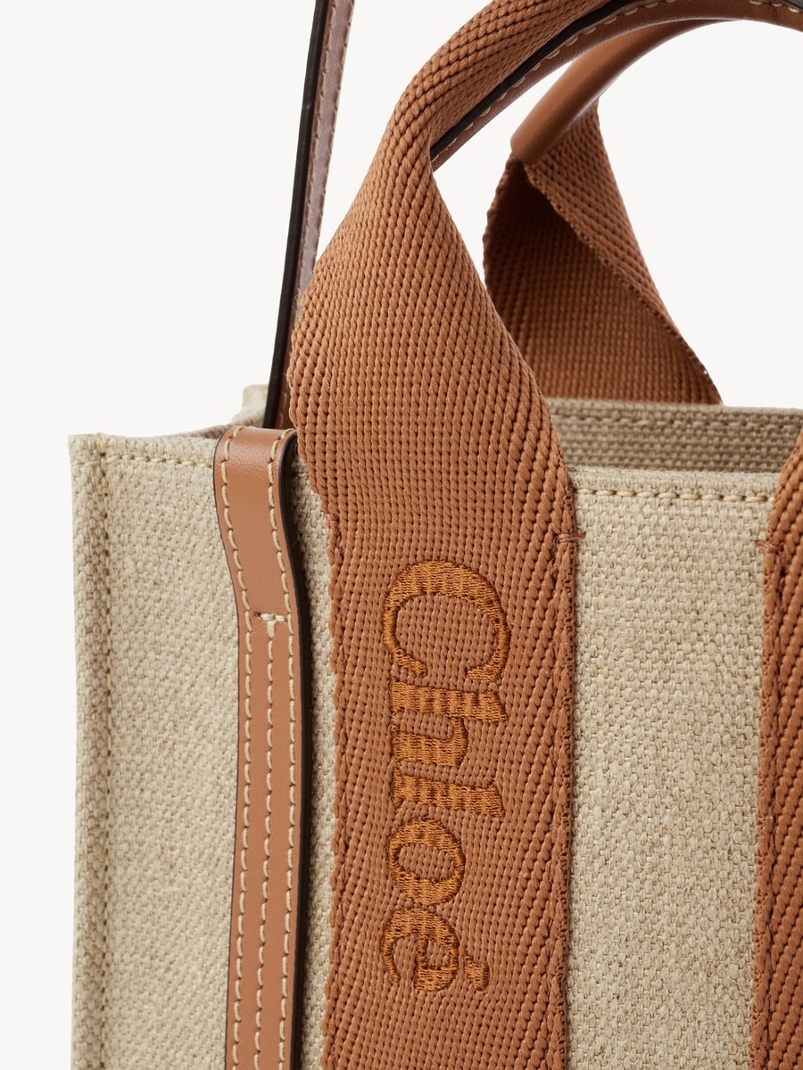 Minibolso tote Woody de lino - 7
