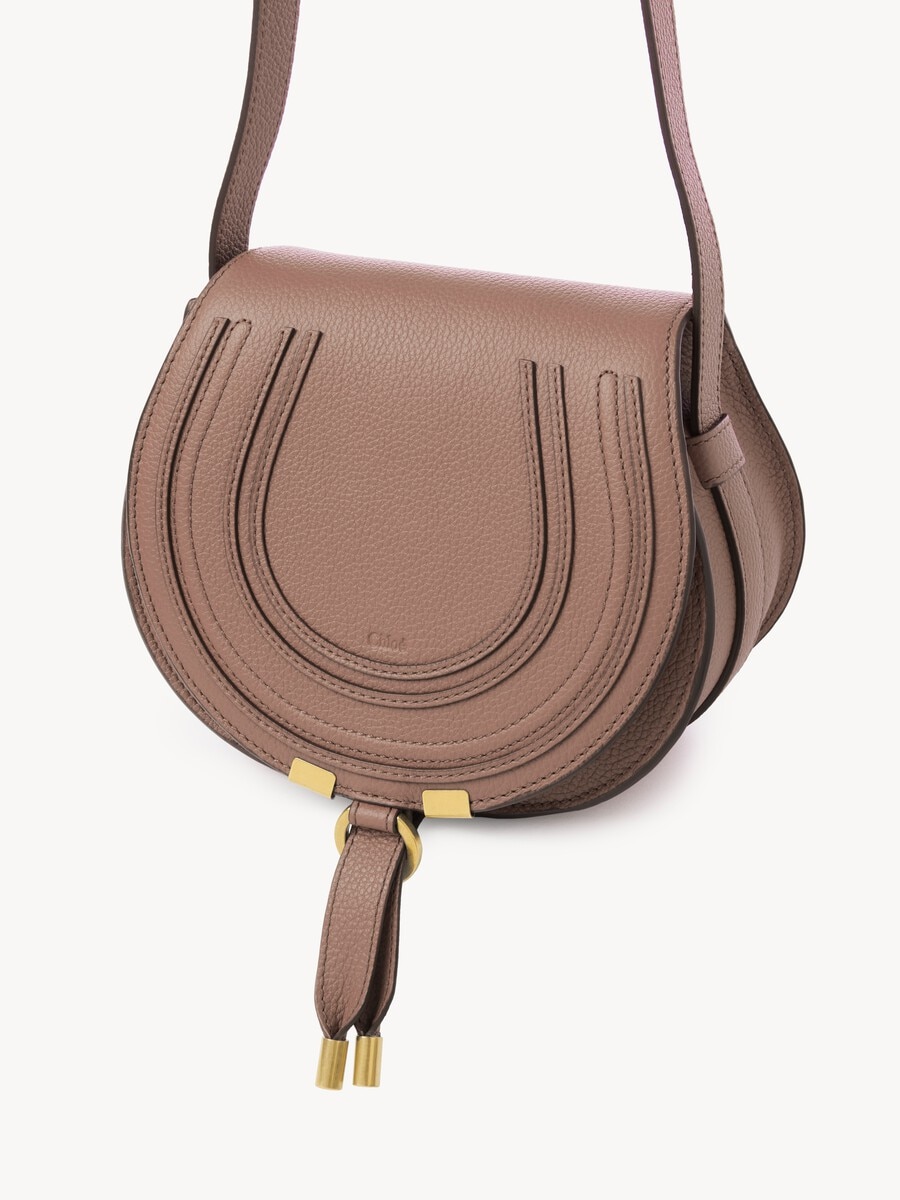 Bolso saddle peque&ntilde;o Marcie de cuero granulado - 3