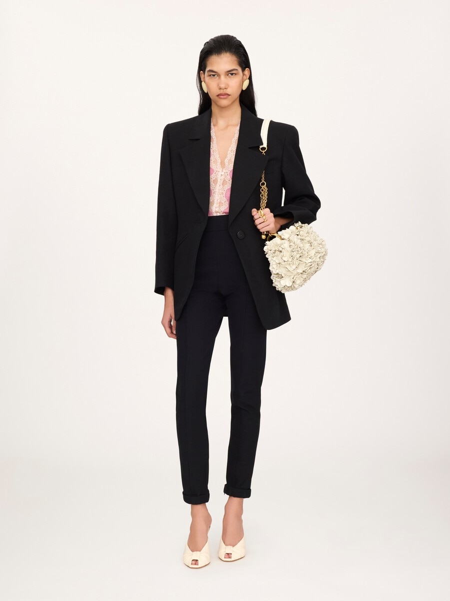 Chlo&eacute; Pliss&eacute; shoulder bag with chain in leather flowers - 10