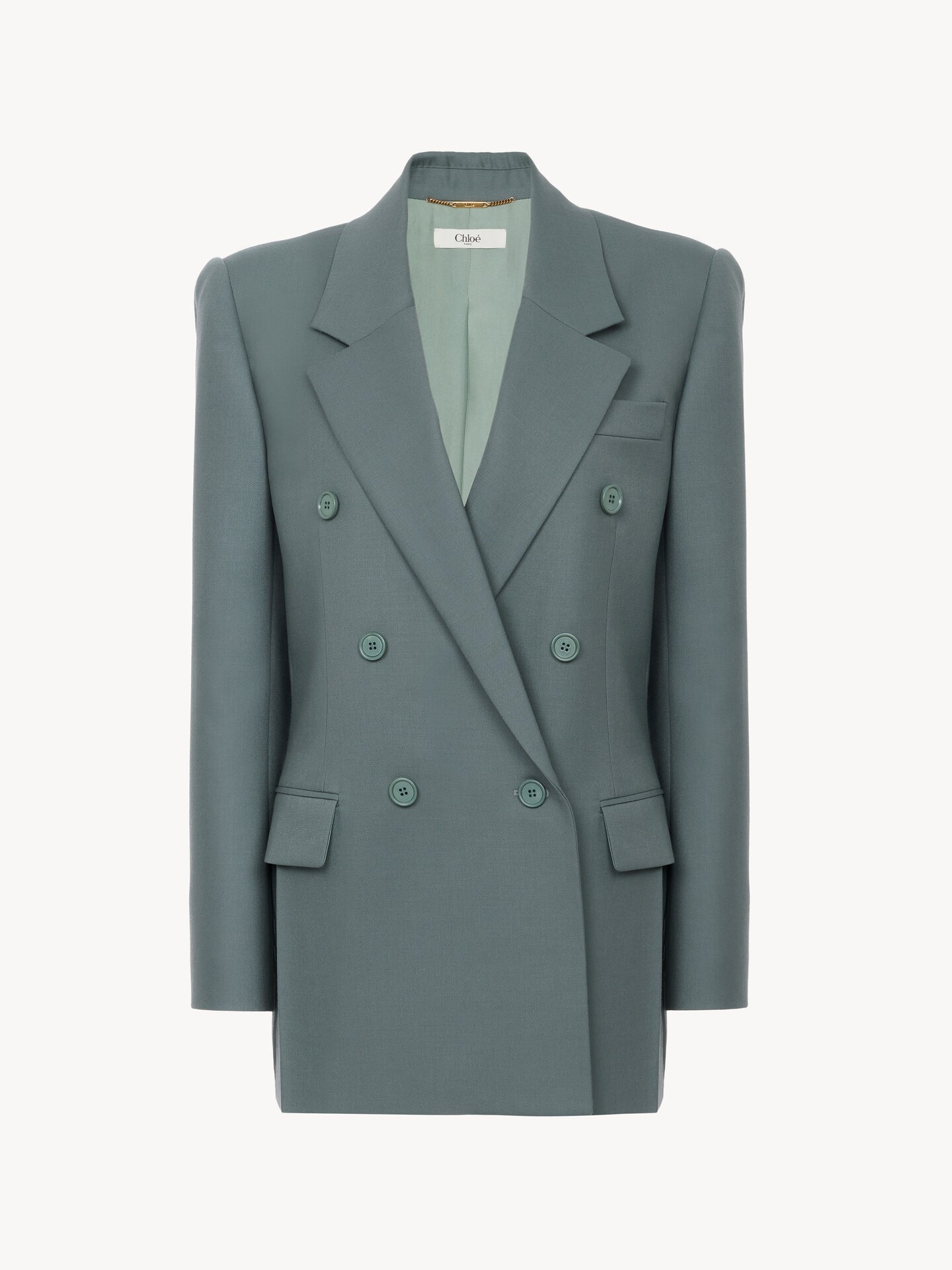 Double-breasted tailored jacket in wool gabardine - 2.0