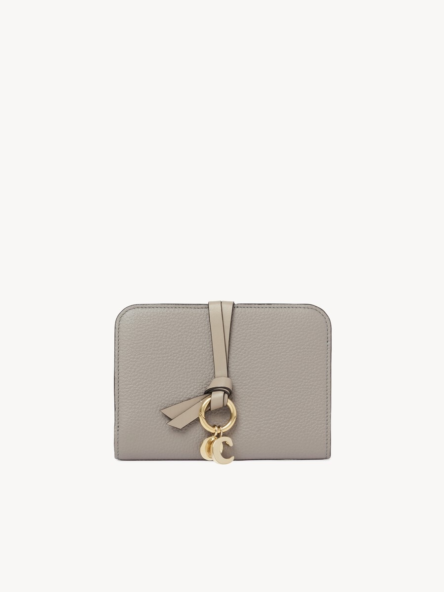 Alphabet bifold wallet in grained leather - 1