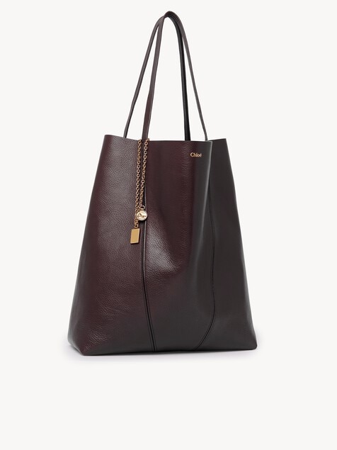 Large Chlo&eacute; Spin tote bag in grained leather