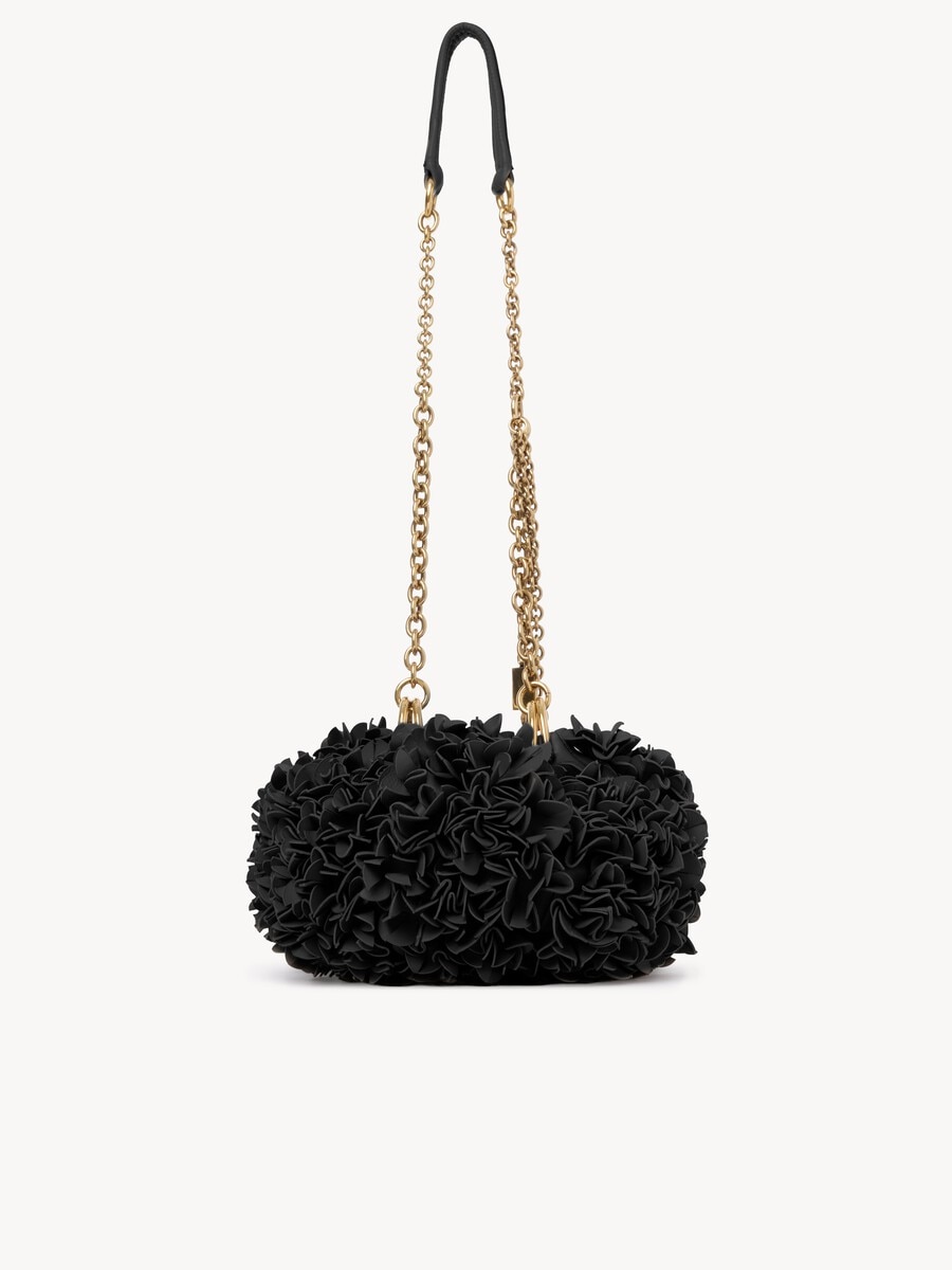Chlo&eacute; Pliss&eacute; shoulder bag with chain in leather flowers - 3