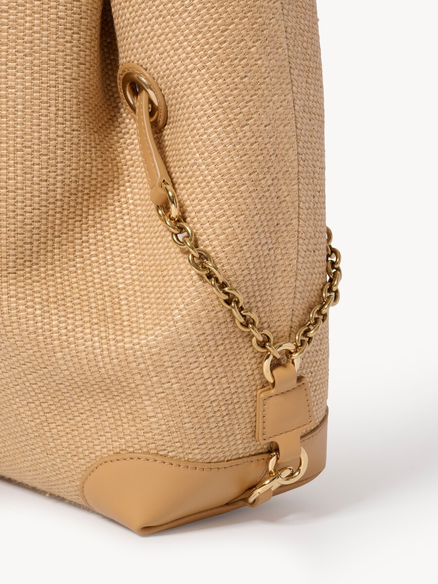 Chlo&eacute; Clover double carry bag in raffia-effect fibers - 7