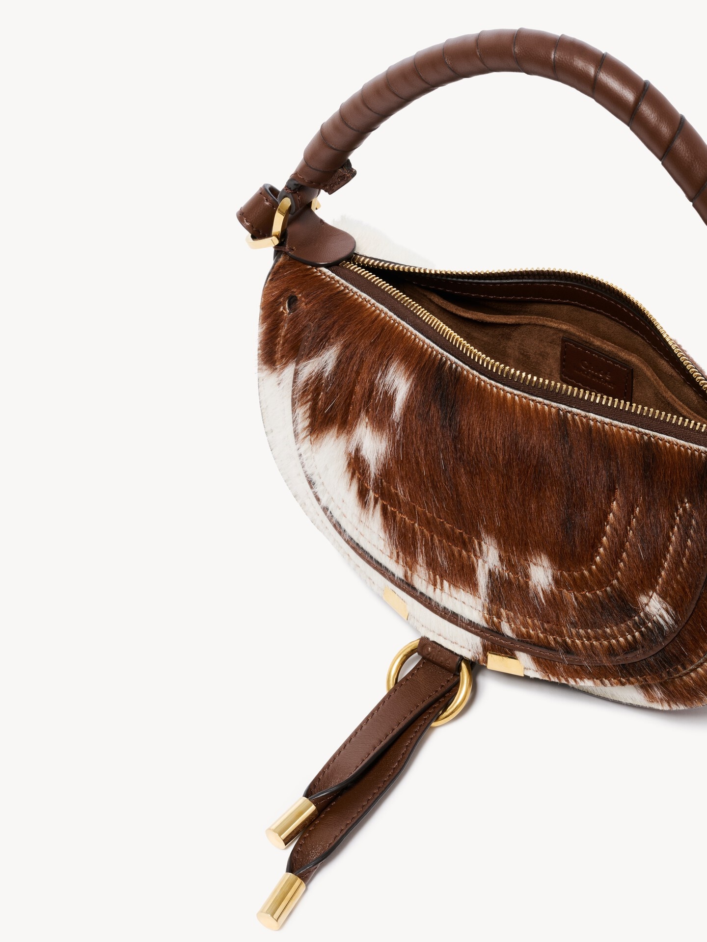 Mini sac port&eacute; &eacute;paule Marcie en cuir fa&ccedil;on poulain - 6.0