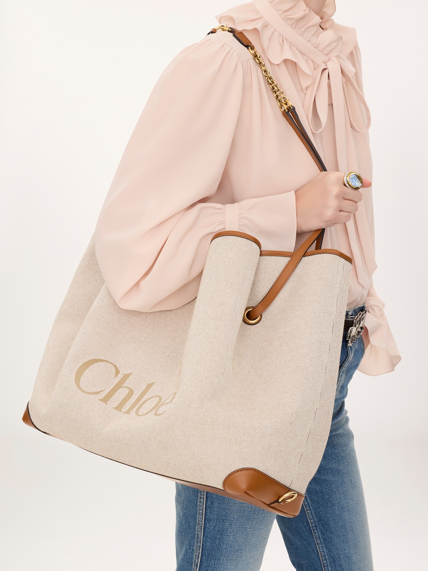 Large sac double port&eacute; Chlo&eacute; Clover en toile - 2.0