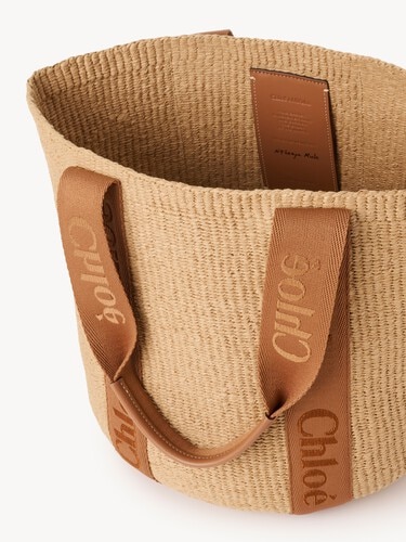 Large Woody basket in natural fibers - 5