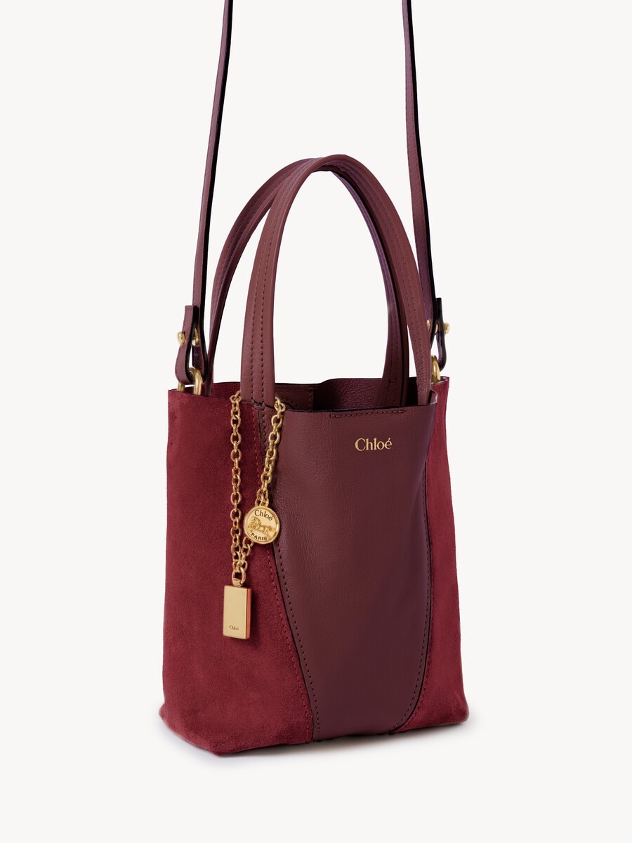 Small Chlo&eacute; Spin tote bag in suede & soft leather - 5