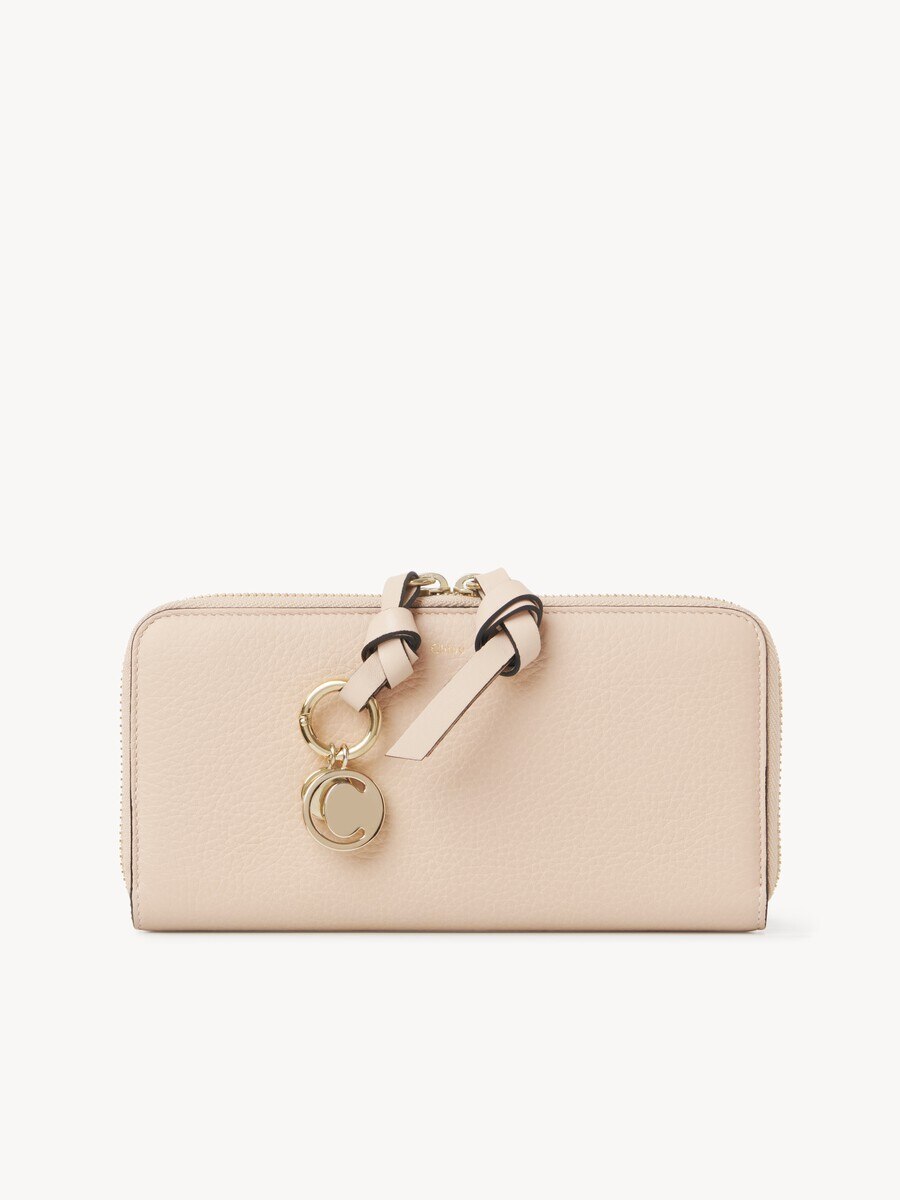 Cartera larga con cremallera Alphabet de cuero granulado - 2