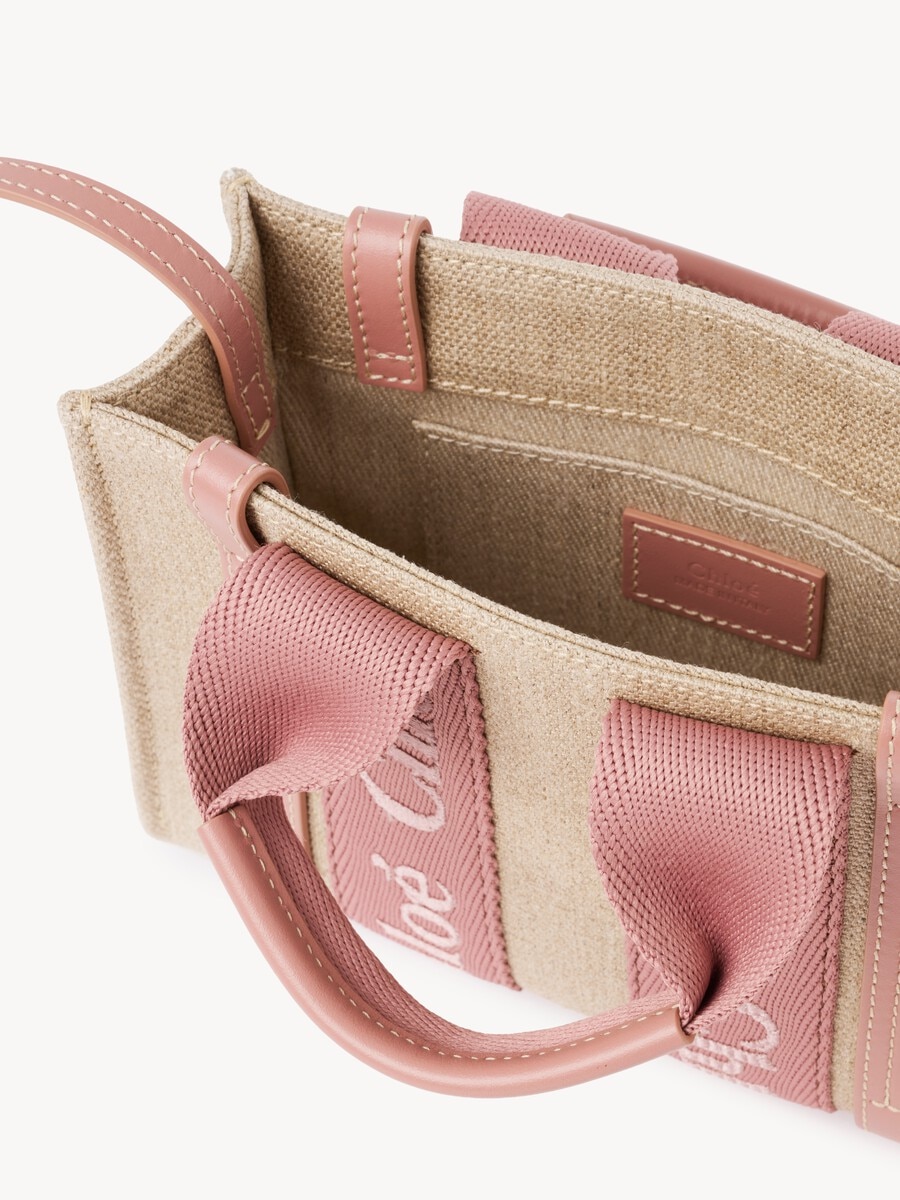 Minibolso tote Woody de lino - 6
