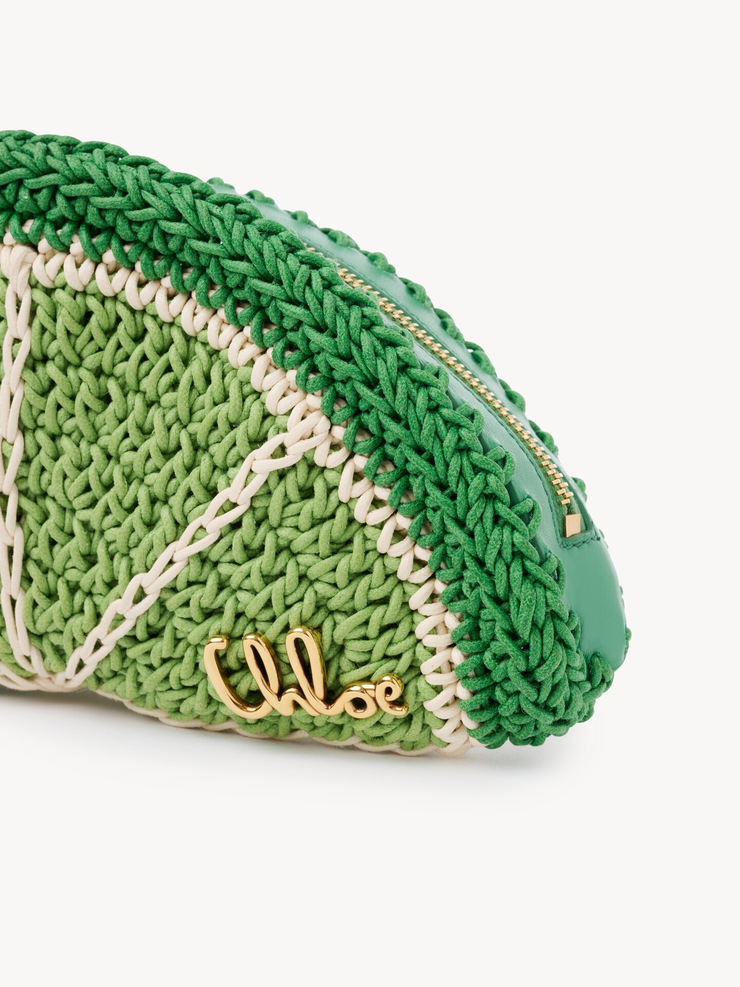 Chlo&eacute; Tropicus Lime Slice pouch in waxed cord - 5.0