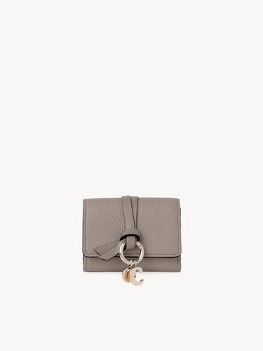 Mini Alphabet tri-fold in grained leather - 2
