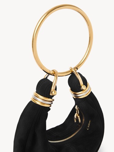 Mini Bracelet Hobo bag in suede leather - 8