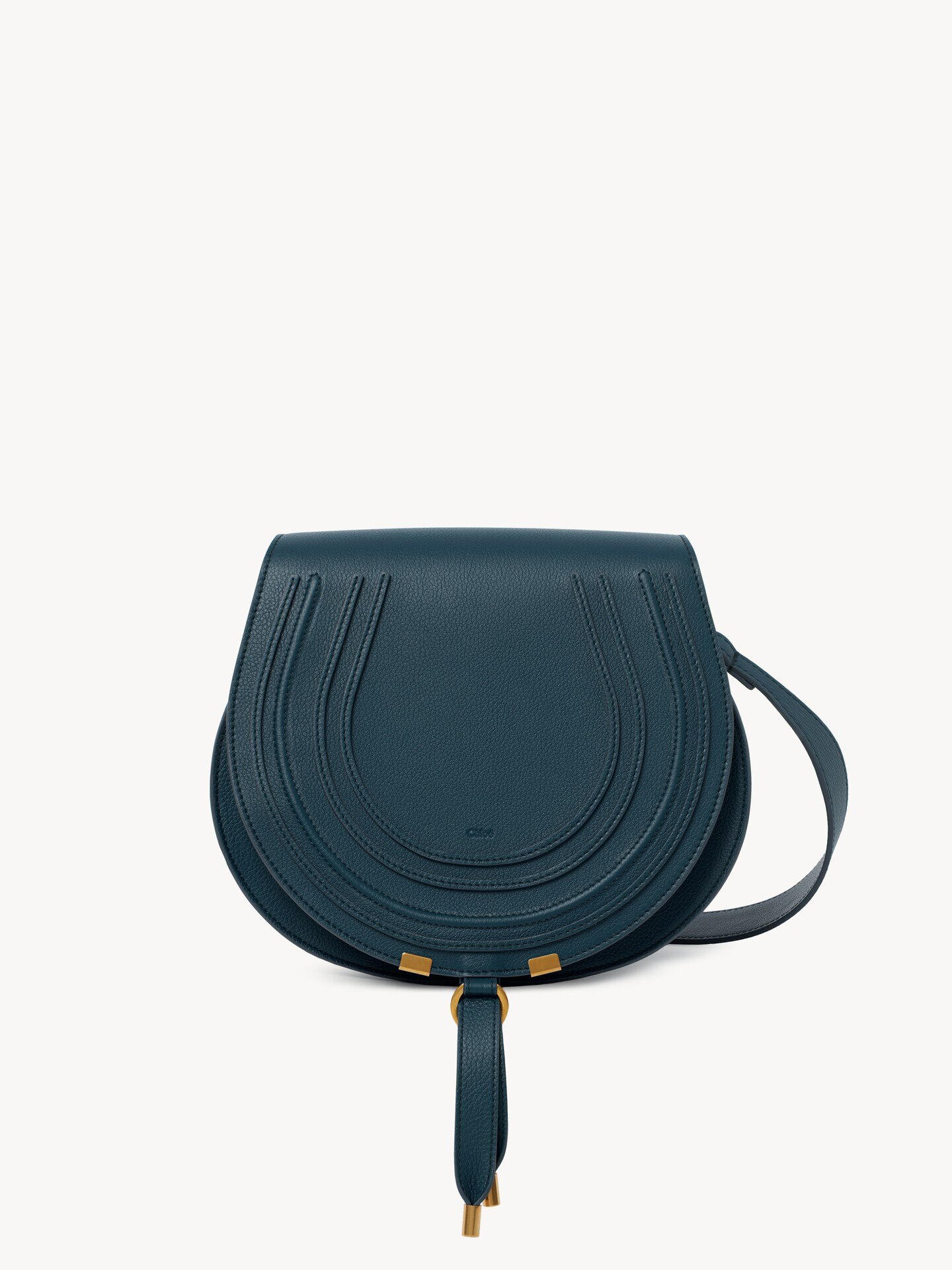 Marcie saddle bag in grained leather - 1.0