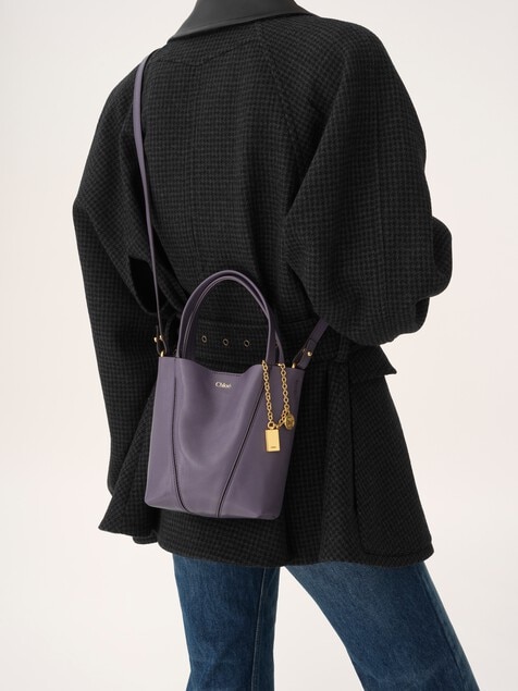 Small Chlo&eacute; Spin tote bag in grained leather