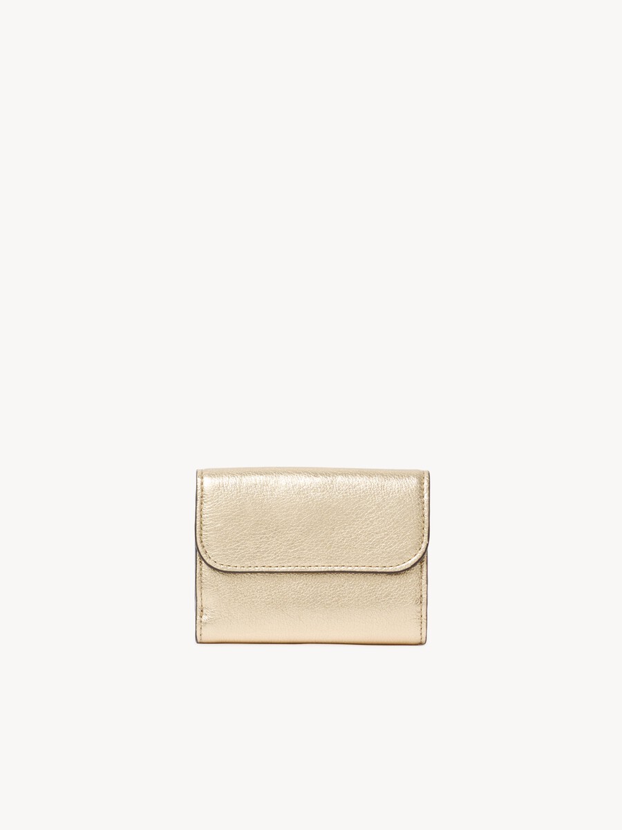 Mini Alphabet tri-fold in metallized leather - 4