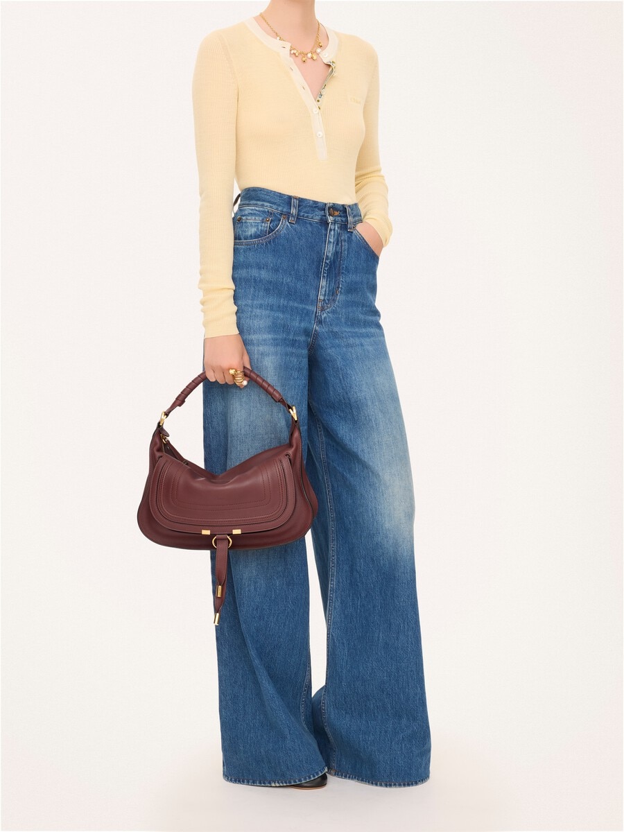 Small Marcie shoulder bag in soft leather - 8