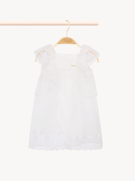 Coffret cadeau Naissance robe de c&eacute;r&eacute;monie, bonnet et bloomer