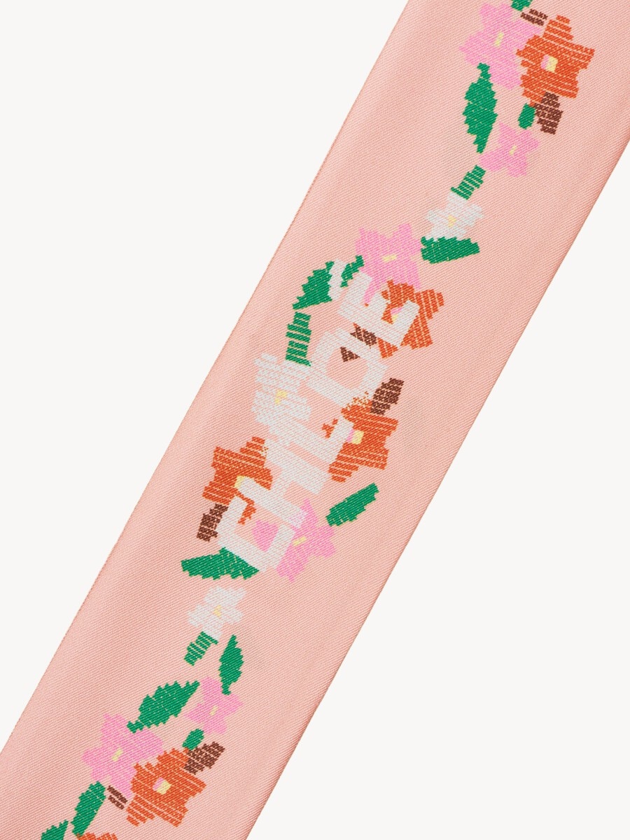 Pa&ntilde;uelo bandeau Chlo&eacute; Parrot en twill de seda - 4