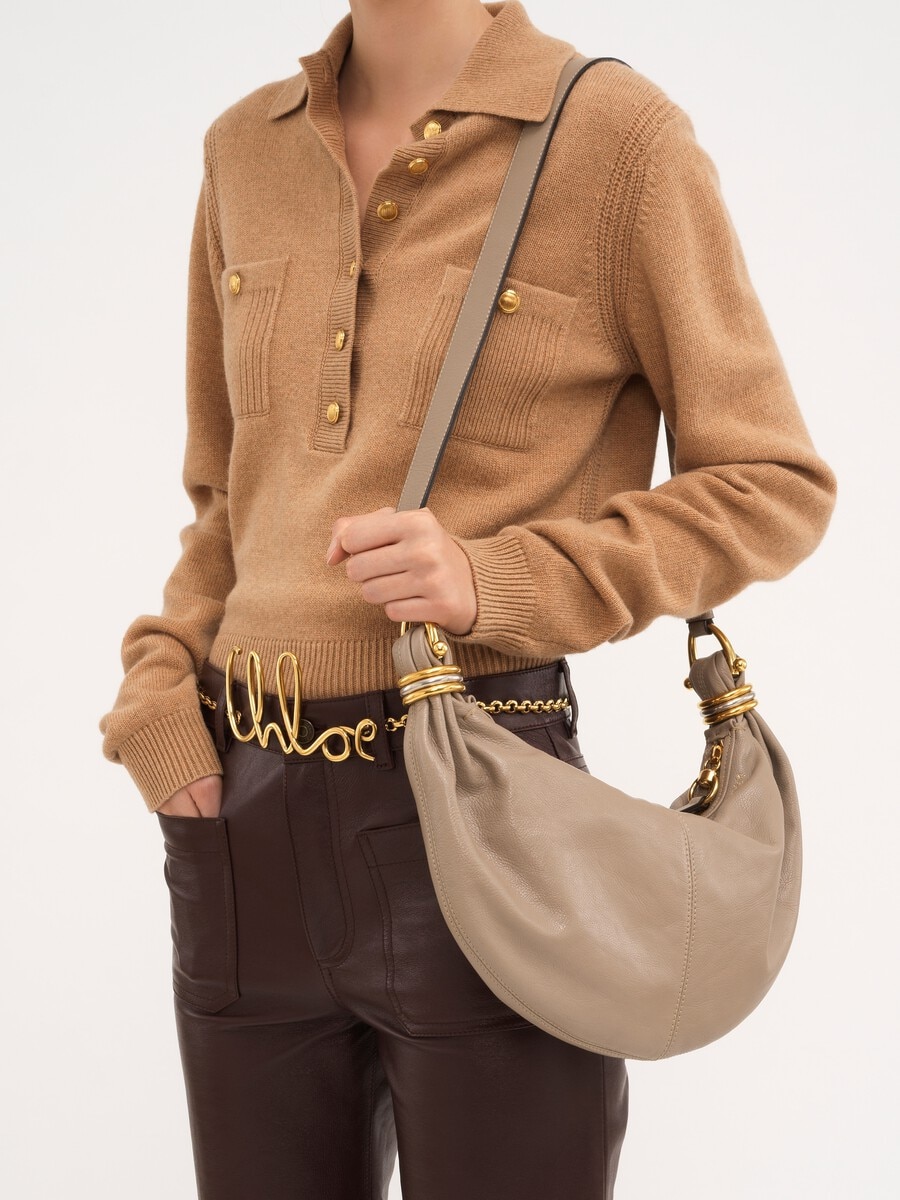 Bolso hobo Bracelet peque&ntilde;o de cuero granulado - 3