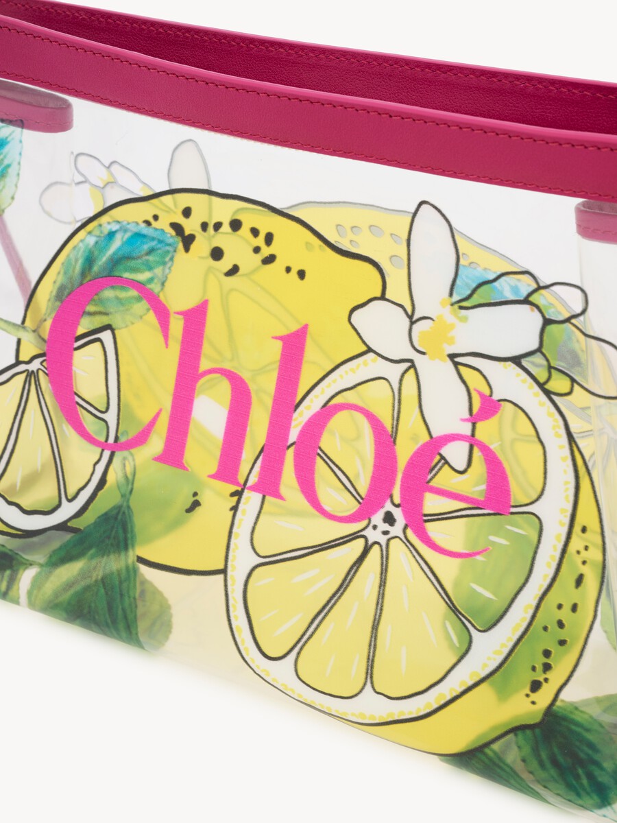 Chlo&eacute; Soleil zipped pouch in lemon-print jelly - 7