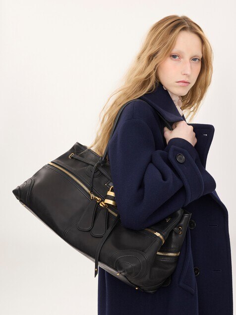 Large Paddington Sling east-west bag in soft leather