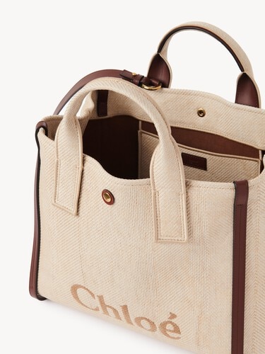 Chlo&eacute; Carry tote bag in raffia-effect fibers - 6