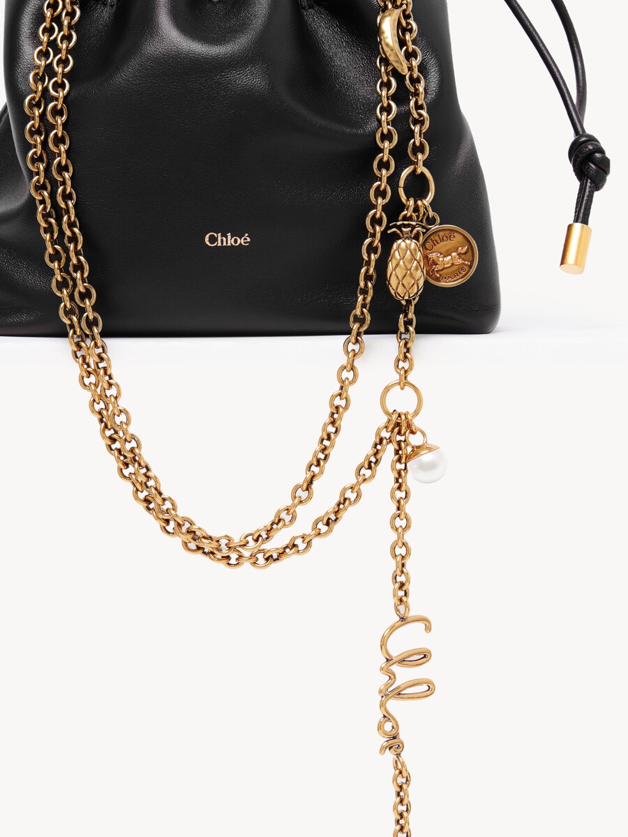 Mini Chlo&eacute; Icons shoulder bag with chain in soft leather - 5