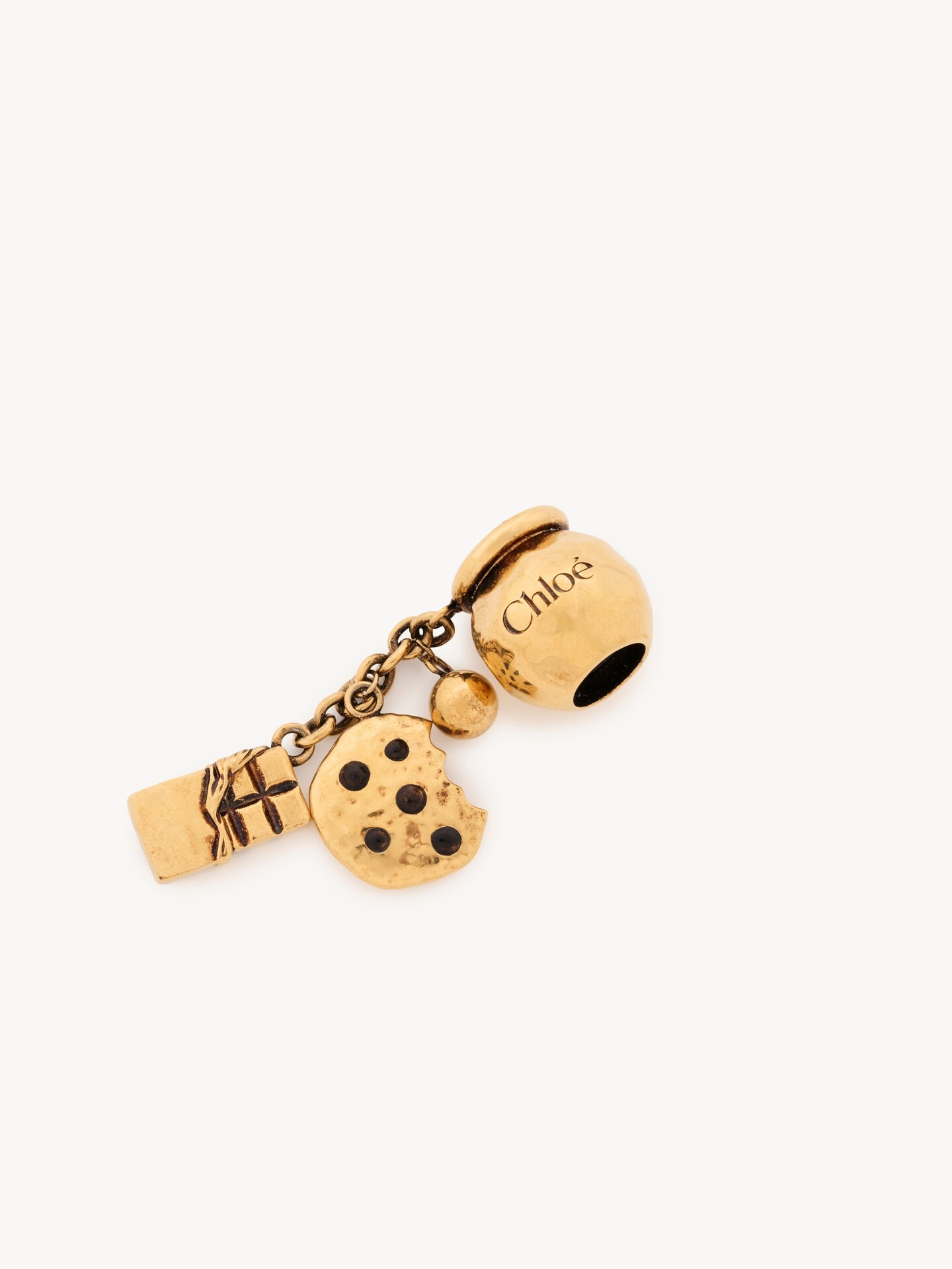 Charm sph&egrave;re cookie et chocolat pour Bracelet bag en laiton - 1.0