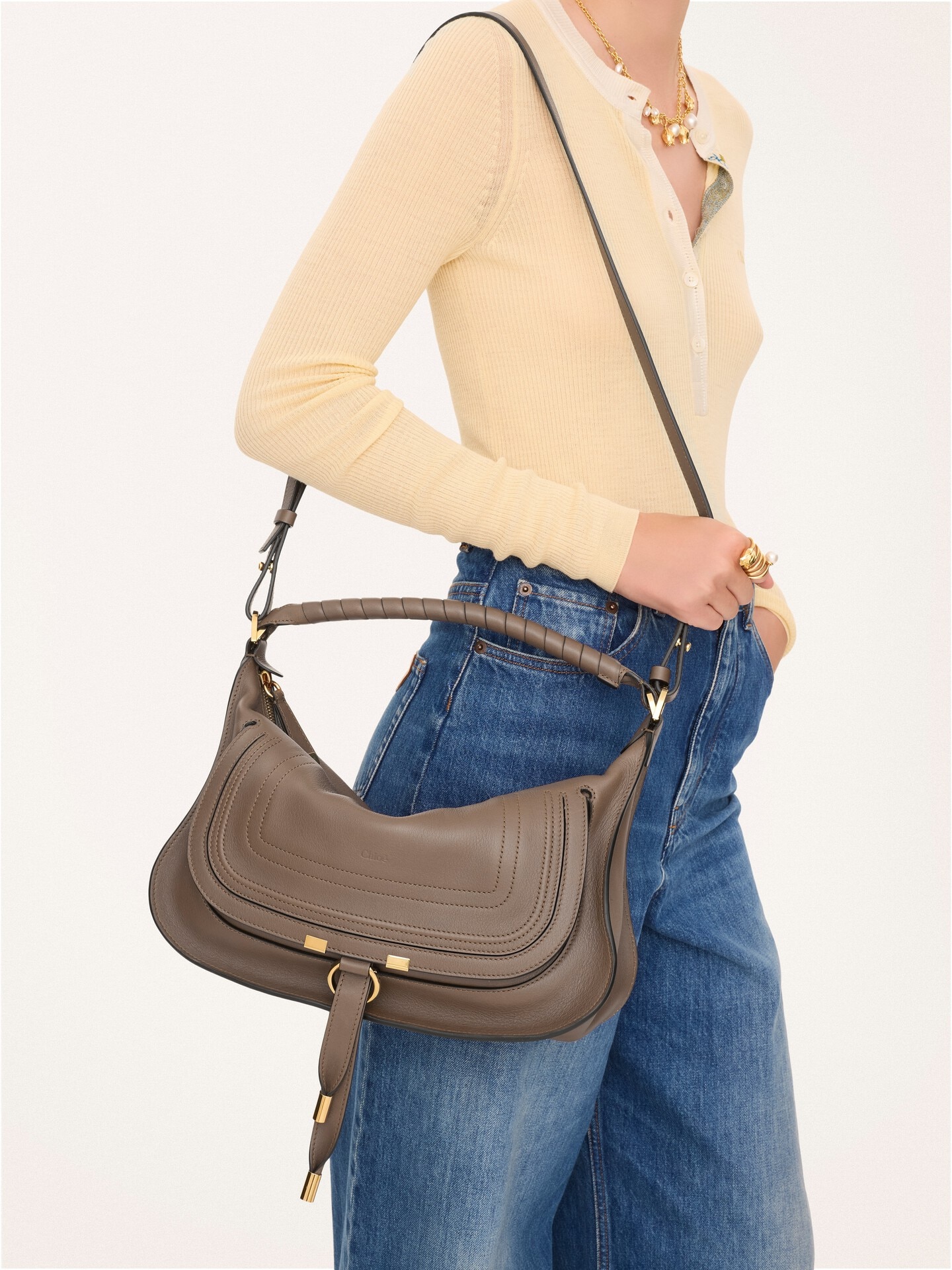 Small Marcie shoulder bag in soft leather - 2.0