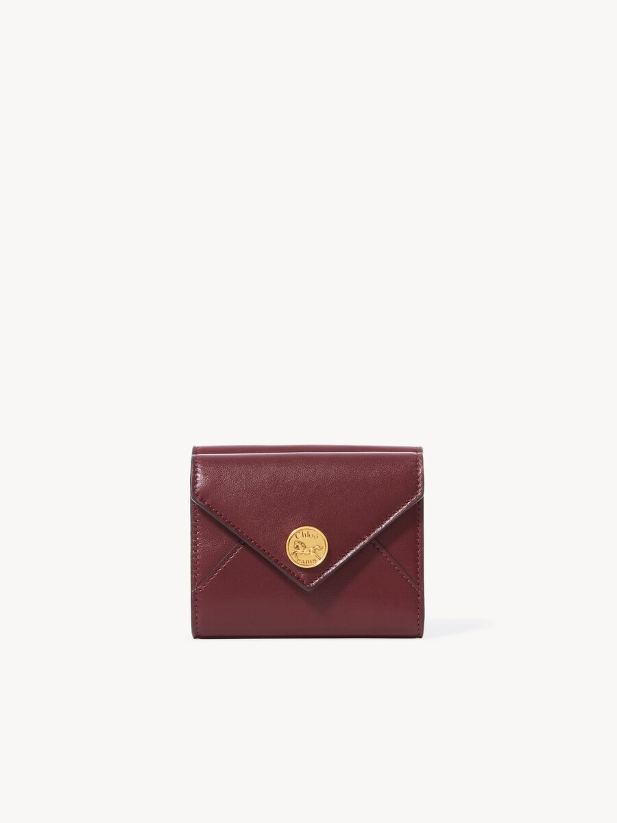 Small Envelope tri-fold in soft & suede leather - 2